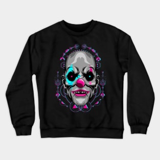 clown head smile glitch Crewneck Sweatshirt